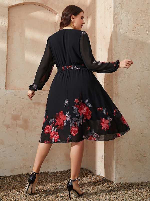 Vestido Feminino Transpassado Venise Plus Size