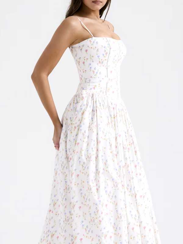 Vestido Feminino Midi Estampa Floral
