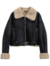 Jaqueta Curta de Pele Noir Elegance