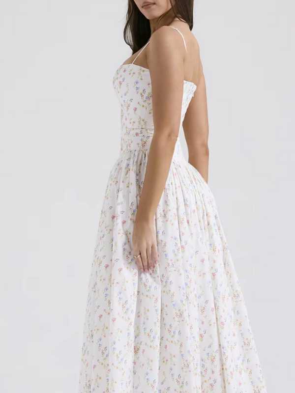 Vestido Feminino Midi Estampa Floral
