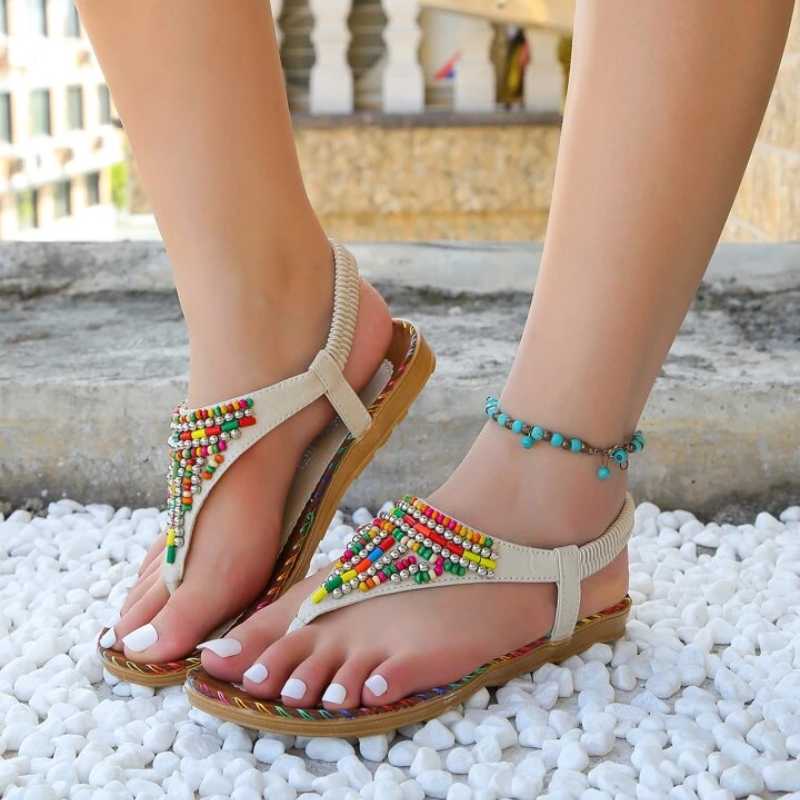 Sandália Feminina Rasteira Colorida