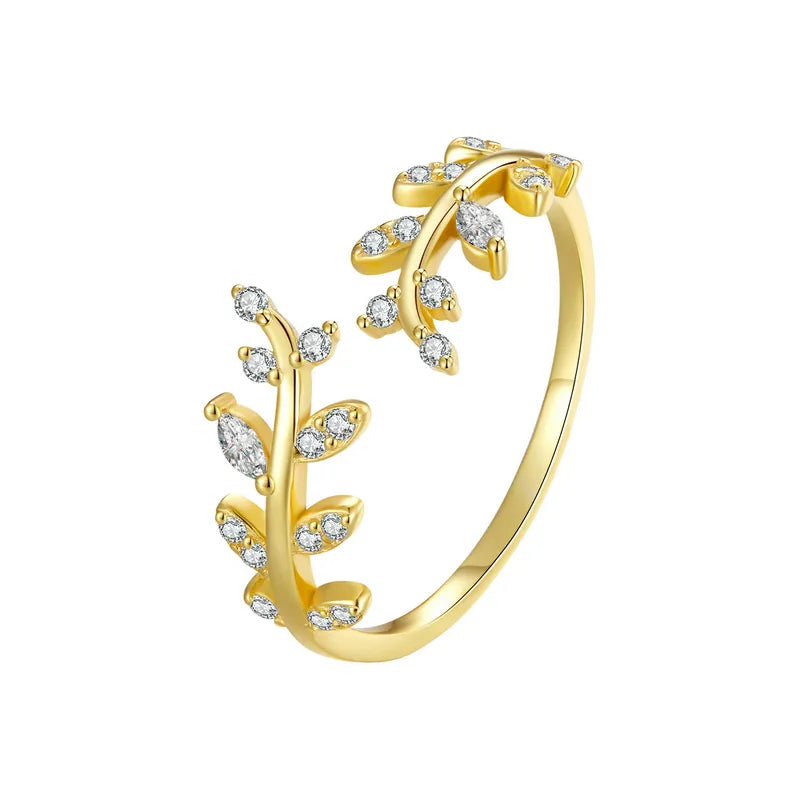Anel Feminino Grego Luxuoso com Zircônia