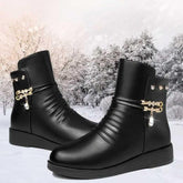 Botas Femininas de Couro com Forro de Lã - Elegância e Conforto