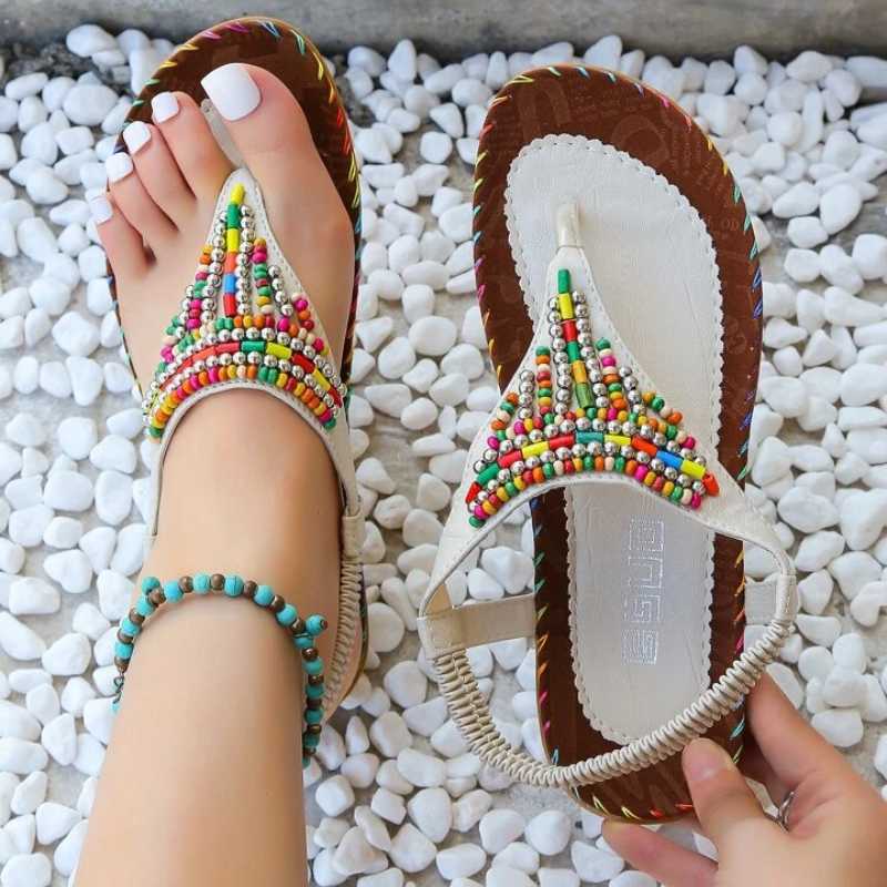 Sandália Feminina Rasteira Colorida