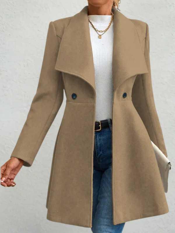 Casaco Feminino Elegância Inverno Vermelho