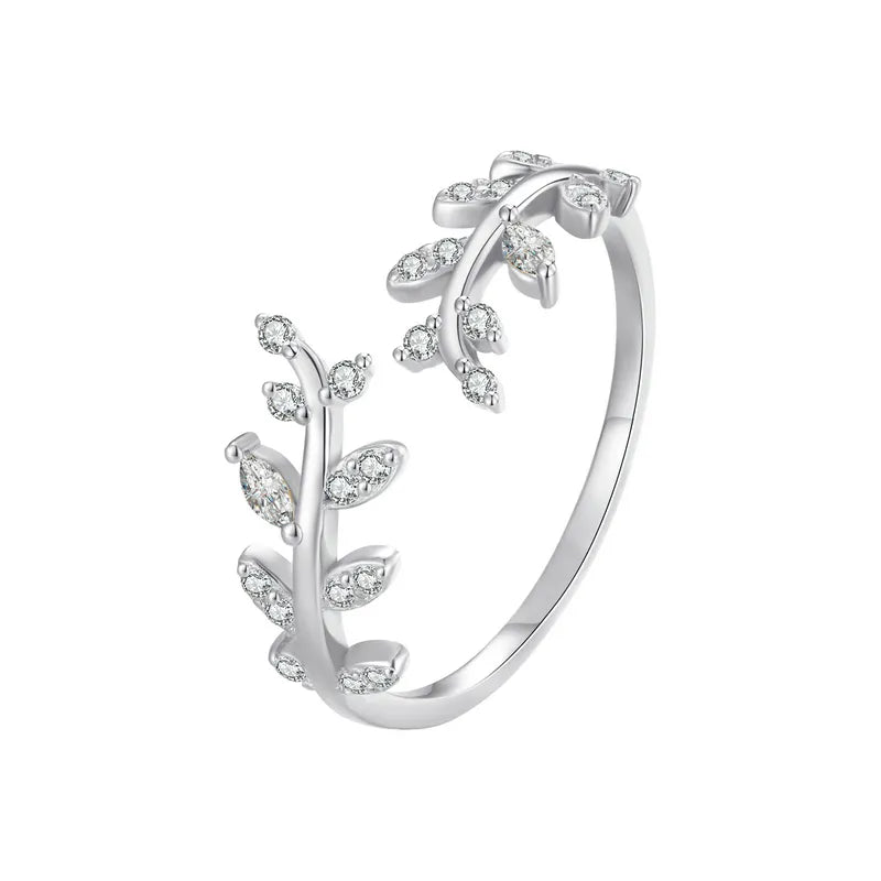 Anel Feminino Grego Luxuoso com Zircônia