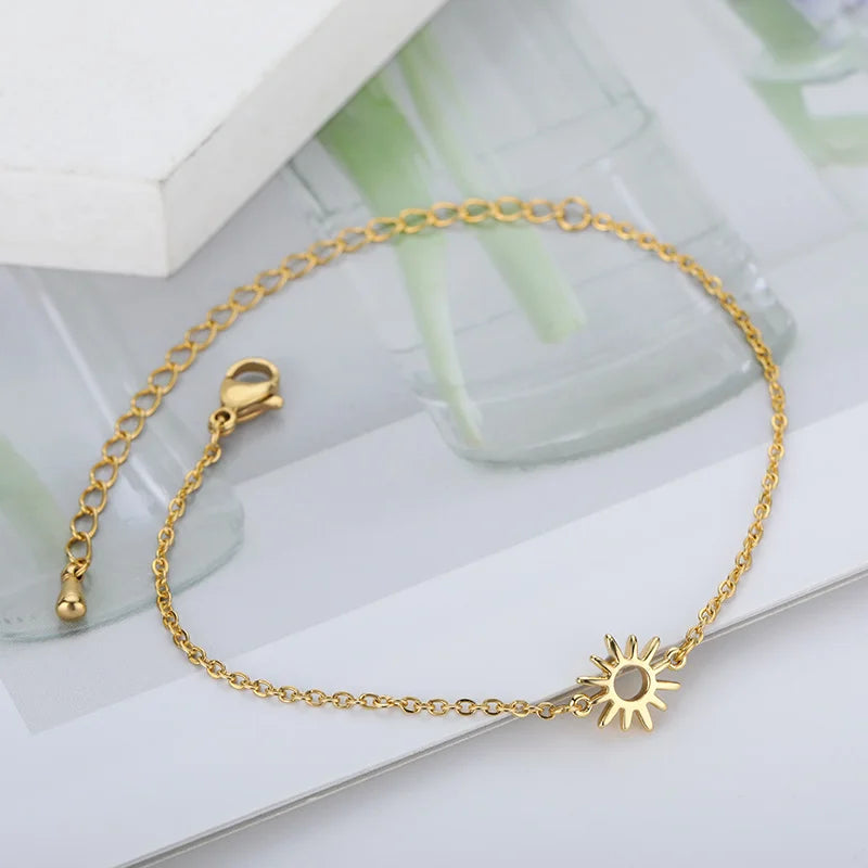 Pulseira Feminina Solar Dourada