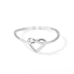 Anel Feminino Coração Infinito Luxuoso