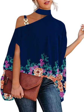 Blusa Feminina Gola Alta e Ombro Aberto - Brenda