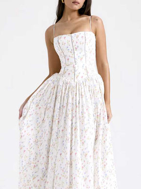 Vestido Feminino Midi Estampa Floral