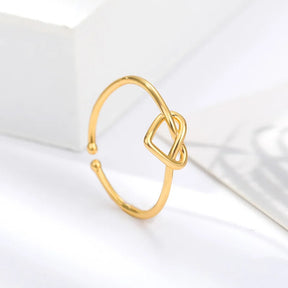Anel Feminino Coração Infinito Luxuoso