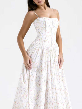 Vestido Feminino Midi Estampa Floral