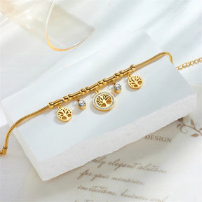Pulseira Feminina Árvore da Vida Luxuosa