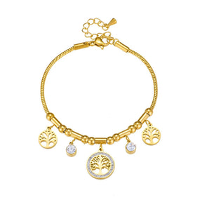 Pulseira Feminina Árvore da Vida Luxuosa