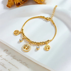 Pulseira Feminina Árvore da Vida Luxuosa