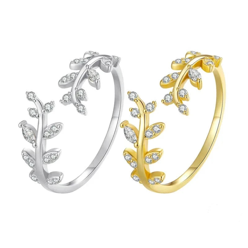 Anel Feminino Grego Luxuoso com Zircônia